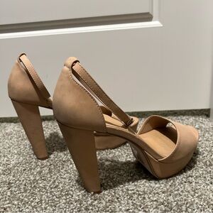 Ready By Delicious Open Toe Ankle Strap Chunky Platform Dress Heel Sandals Sz 9